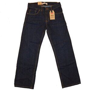 Levi's 505 NWT Boys Midnight Blue Denim Straight-Fit Jeans 8 12